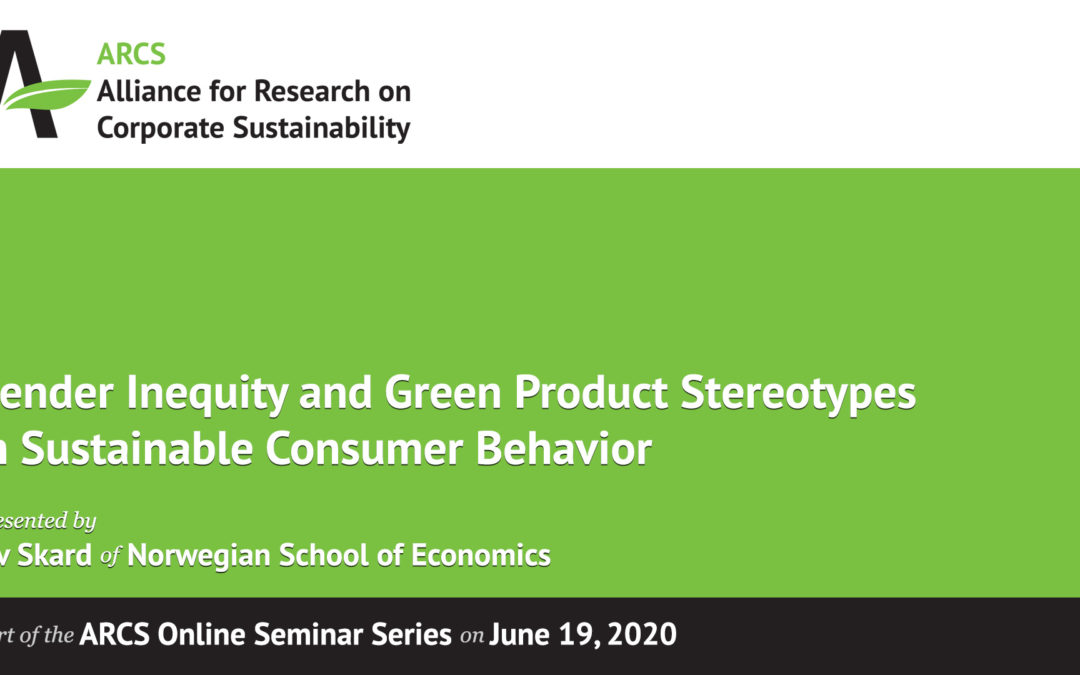 Gender Inequity and Green Product Stereotypes in Sustainable Consumer Behavior