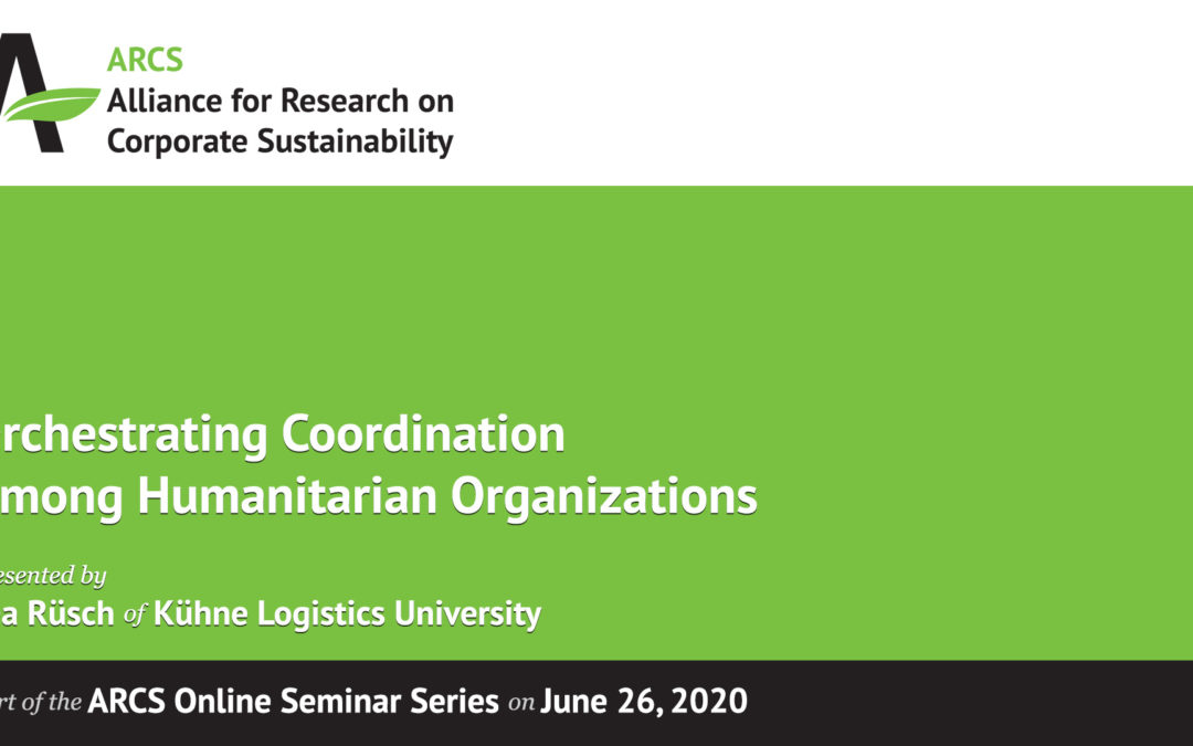 Orchestrating Coordination Among Humanitarian Organizations